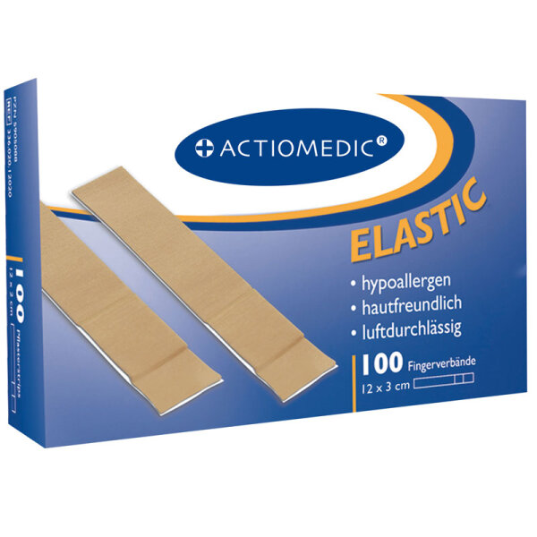 ACTIOMEDIC&reg; ELASTIC Fingerverband 12 x 3 cm,  Pack &agrave; 100 St&uuml;ck