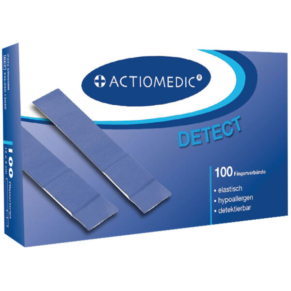 ACTIOMEDIC&reg; DETECT +  ELASTIC Fingerverband, 12 x 2 cm, Pack &agrave; 100 St&uuml;ck