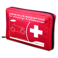 Motorrad-Verbandtasche mit &Ouml;NORM V5100, rot