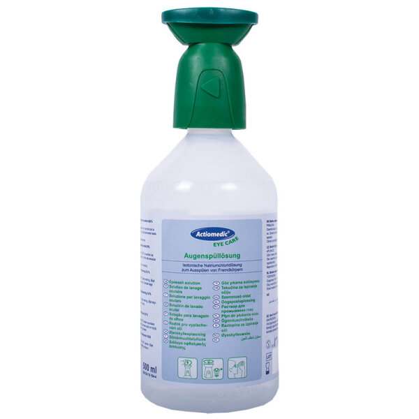 ACTIOMEDIC&reg; Augensp&uuml;lflasche mit Natriumchloridl&ouml;sung 0,9%, 500 ml