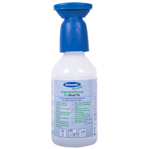 ACTIOMEDIC&reg; Augensp&uuml;lflasche BioPhos&reg;74 mit phosphatgepufferter Sp&uuml;ll&ouml;sung 4,9%, 250 ml