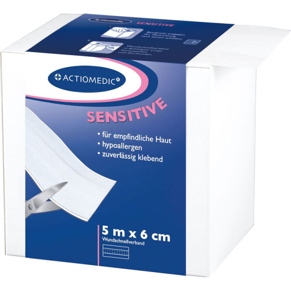 ACTIOMEDIC&reg; SENSITIVE Wundschnellverband, 5 m x 6 cm
